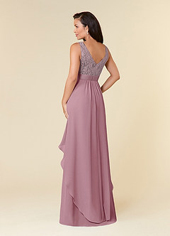Azazie Xella Mother of the Bride Dresses Vintage Mauve A-Line Lace Chiffon Dress image3