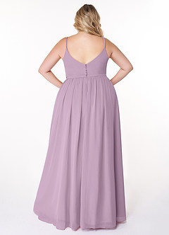 Azazie Rayna Abiti da Damigella Abito A-Line in Chiffon con Scollo a V a Pieghe Glicine image8