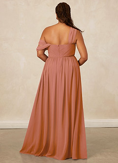 Christian Siriano Bridal for Azazie 1014 Robes de demoiselle d'honneur Robe Trapèze en Mousseline de soie Épaule décolletée Mai Tai image17