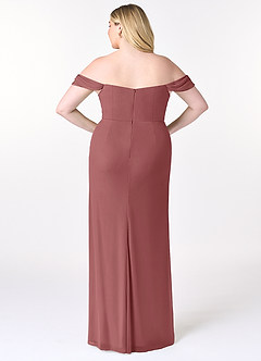Azazie Tessa Jurken voor bruidsmeisjes Converteerbaar Jurk van Mesh met Kolom Lieverd off-the-shoulder Amethist image9