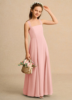 Azazie Tater Girls Formal Flower Girl Dresses Rosette A-Line Pleated Chiffon Dress image3