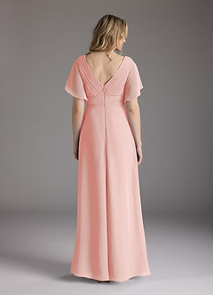 Azazie Alessa Mother of the Bride Dresses Rosette A-Line V-Neck Pleated Chiffon Dress image6