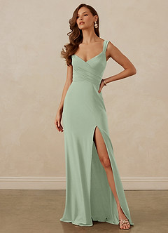 Christian Siriano Bridal for Azazie 1010 Final Sale Agave Mermaid Bow Luxe Knit Dress image1