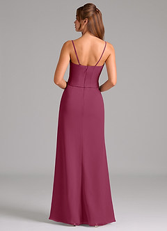Azazie Jenine Bridesmaid Dresses Mulberry Mermaid Strapless Chiffon Dress image7