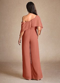 Azazie Halima Mother of the Bride Dresses Clay Jumpsuit/Pantsuit Side Slit Chiffon Dress image3