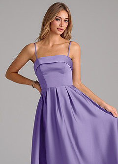 Azazie Lucienne Bridesmaid Dresses Tahiti A-Line Strapless Stretch Satin Convertible Dress image2