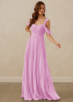 Christian Siriano Bridal for Azazie 1013 Bridesmaid Dresses Candy Pink A-Line Off the Shoulder Chiffon Dress image7