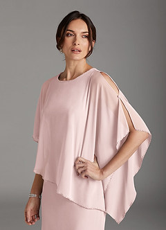 Azazie Sparrow Mother of the Bride Dresses Blushing Pink Sheath Sequins Chiffon Dress image6