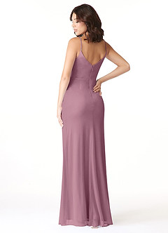 Azazie Deandra Bridesmaid Dresses Vintage Mauve Mermaid Pleated Mesh Dress image4