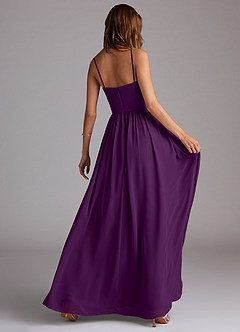Azazie Calianna Bridesmaid Dresses Grape A-Line Off the Shoulder Chiffon Convertible Dress image6
