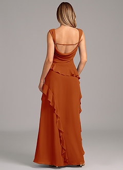 Azazie Sloane Bridesmaid Dresses Paprika A-Line Sweetheart Neckline Chiffon Dress image2