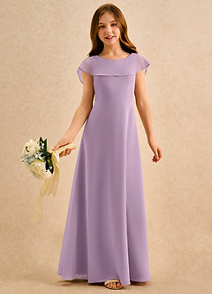 Azazie Kittie Girls Formal Flower Girl Klänningar Klänning A-Line i Chiffong image1
