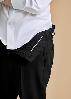 front Oliver Niños Negro Traje de 5 piezas