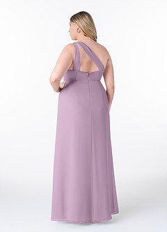 Azazie Maive Bridesmaid Dresses Wisteria Sheath Pleated Ruffle Chiffon Dress image8