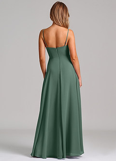 Azazie Elle Jurken voor bruidsmeisjes Jurk van Chiffon met A-Lijn Geplooid Zeemos image7