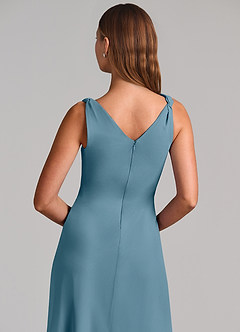 Azazie Nerine Brudtärnklänningar Klä av A-Linje i Chiffong Plisserad Bermuda image7