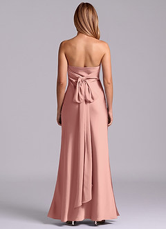 Azazie Ailanie Brudtärnklänningar Klä av Tubklänning i Stretch Satin Axelbandslös Rosett image7