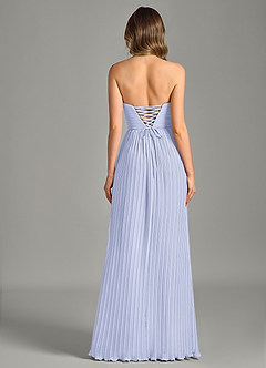Azazie Becka Bridesmaid Dresses Lavender A-Line Strapless Chiffon Dress image2