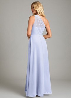 Azazie Phaedra Bridesmaid Dresses Lavender A-Line One Shoulder Chiffon Dress image2