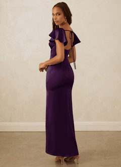 Christian Siriano Bridal for Azazie 1005 Bridesmaid Dresses Grape Sheath Sweetheart Neckline Stretch Satin Dress image8