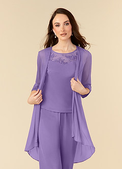 Azazie Frances Mother of the Bride Dresses Tahiti Jumpsuit/Pantsuit Scoop Mesh Dress image5