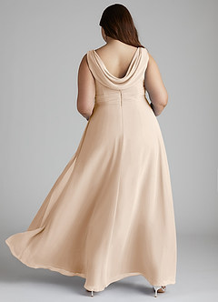 Azazie Karina Bridesmaid Dresses White Alabaster A-Line Pleated Chiffon Dress image9