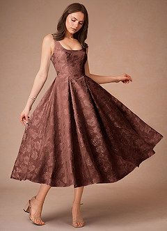 Midi jurk Briac Mocha Coco image3