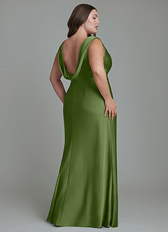 Azazie Kieryn Bridesmaid Dresses Juniper Mermaid Pleated Stretch Satin Dress image8