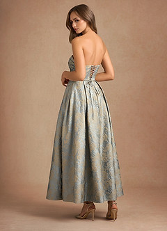 Vestido Azul Vintage Largo Maelis image2