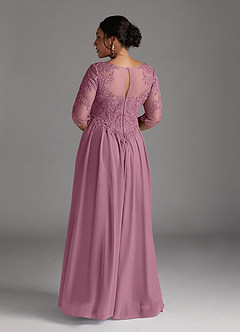 Azazie Harriet Mother of the Bride Dresses Vintage Mauve A-Line Scoop lace Mesh Dress image11
