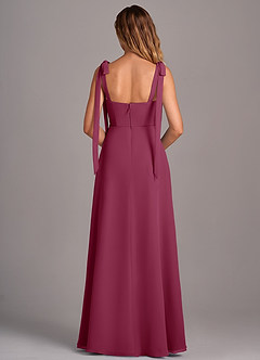 Azazie Debra Bridesmaid Dresses Mulberry A-Line with Pockets Chiffon Convertible Dress image3