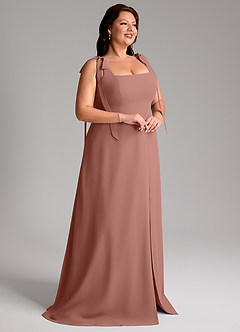 Azazie Debra Bridesmaid Dresses Cedar Rose A-Line with Pockets Chiffon Convertible Dress image12