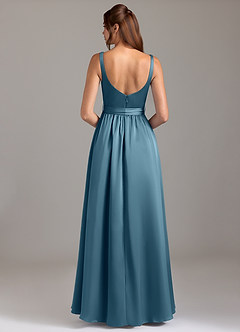 Azazie Elliott Bridesmaid Dresses Bermuda A-Line with Pockets Stretch Satin Dress image6