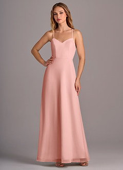 Azazie Mei Bridesmaid Dresses Rosette A-Line Chiffon Dress image3