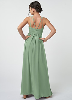 Azazie Leighton Matcha de Gasa/ Chiffon de Mono con Plisado image3
