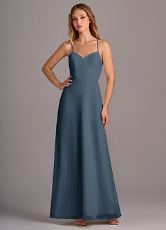 Azazie Mei Suknie dla druhen Linia A Szyfon Do ziemi Sukienka image3