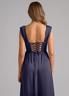 Azazie Hattie Brautjungfernkleider A-Linie Korsett Stretch-Satin Kleid Sturm image7