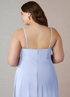 Azazie Emerald Final Sale Ice A-Line Ruffled Chiffon Dress image8