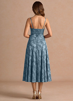 Gabriela Dusty Blue Midi Dress image2