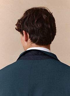 front Savile Sinivihreä Villasekoitepuku