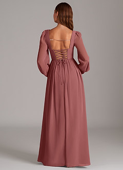 Azazie Maree Bridesmaid Dresses Amethyst A-Line Corset Chiffon Dress image6