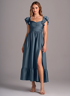Azazie Anaya Bridesmaid Dresses Twilight A-Line Sweetheart Neckline Stretch Satin Convertible Dress image1