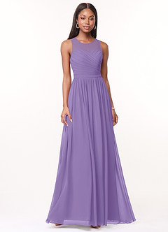 Azazie Nina Bridesmaid Dresses Tahiti A-Line Pleated Chiffon Dress image1
