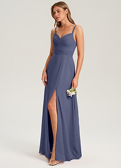 Azazie Terese Bridesmaid Dresses Stormy A-Line Pleated Chiffon Dress image7