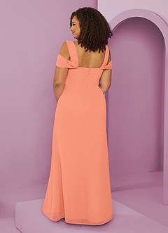 Barbie ♥ Azazie Bridesmaid Dresses Sunset A-Line Off the Shoulder Chiffon Dress image8