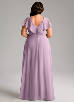 Azazie Lainey Bridesmaid Dresses Wisteria A-Line with Pockets Chiffon Dress image9