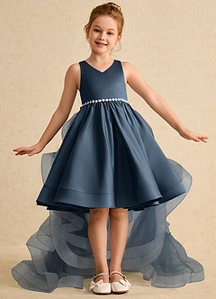 Azazie Julietta Flower Girl Dresses Neptune Ball-Gown Convertible Tulle Dress image2