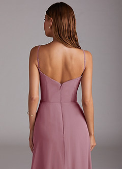 Azazie Marley Bridesmaid Dresses Vintage Mauve A-Line Off the Shoulder Chiffon Convertible Dress image10