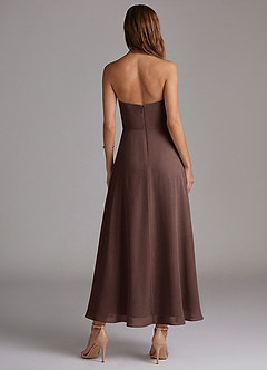 Azazie Wren Bridesmaid Dresses Ganache A-Line Strapless Chiffon Dress image4