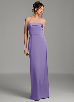 Azazie Phoenyx Bridesmaid Dresses Tahiti Sheath Strapless Stretch Satin Dress image5